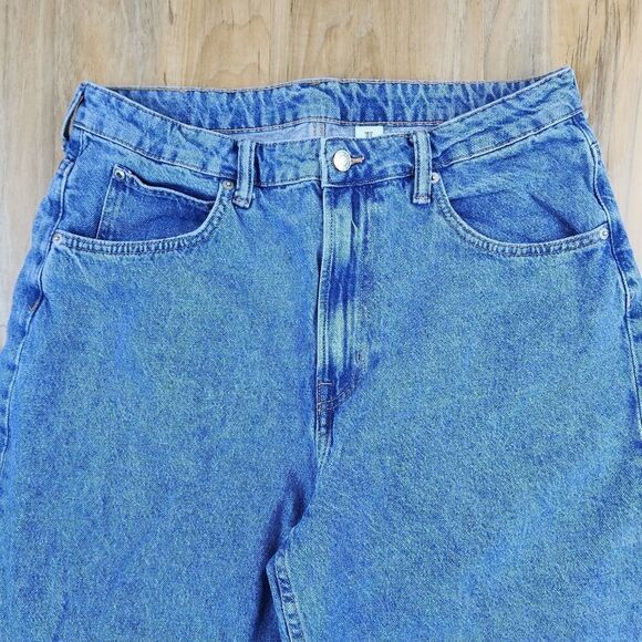 💜H&M Blue 90's Baggy Ultra High Waist Jeans Size 12/31 - Picture 7 of 12